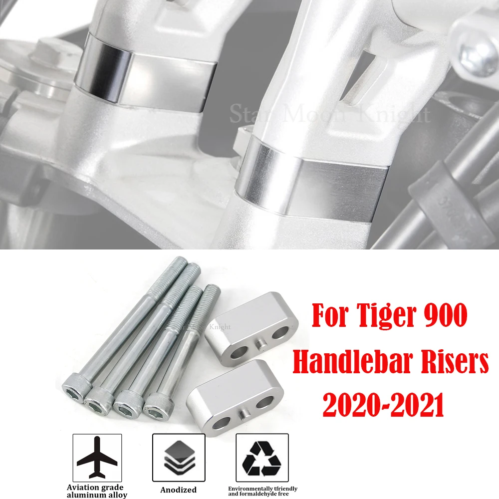 

For Tiger 900 Motorcycle Handlebar Risers Clamp Mounting Mount Riser CNC Billet Aluminum Tiger 900 GT Pro Rally Pro 2020-2021