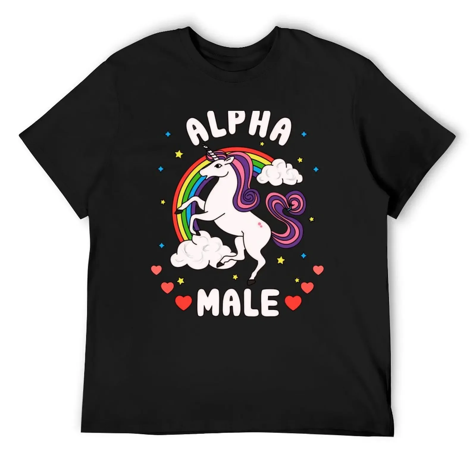 Lustiges T-Shirt, Alpha männliches Einhorn Regenbogen, süßes Alpha männliches Einhorn, lustiges Geschenk für Papa, Vatertag 2024, sarkastisches lustiges T-Shirt