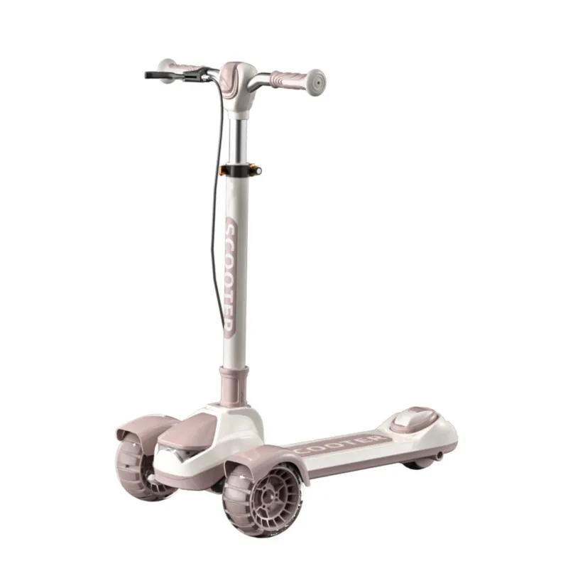 Scooter per bambini Flash Youth freno a mano a tre ruote grande deambulatore pieghevole Kid Foot Scooter dosk25.