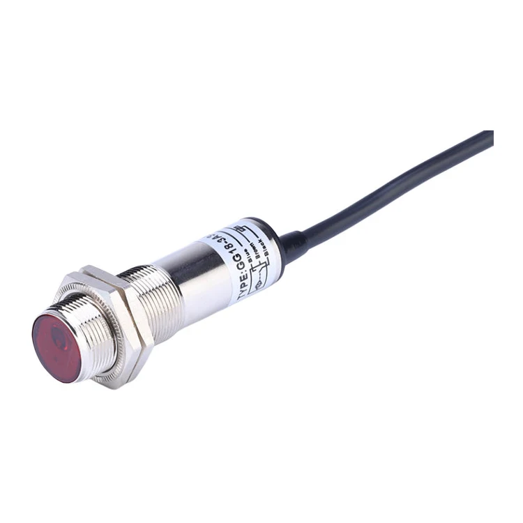 GG18-3A30 18MM Laser Diffuse Reflectance Photoelectric Switch 10~40cm Detection Distance DC10-30V NPN/PNP Output Sensor Switch