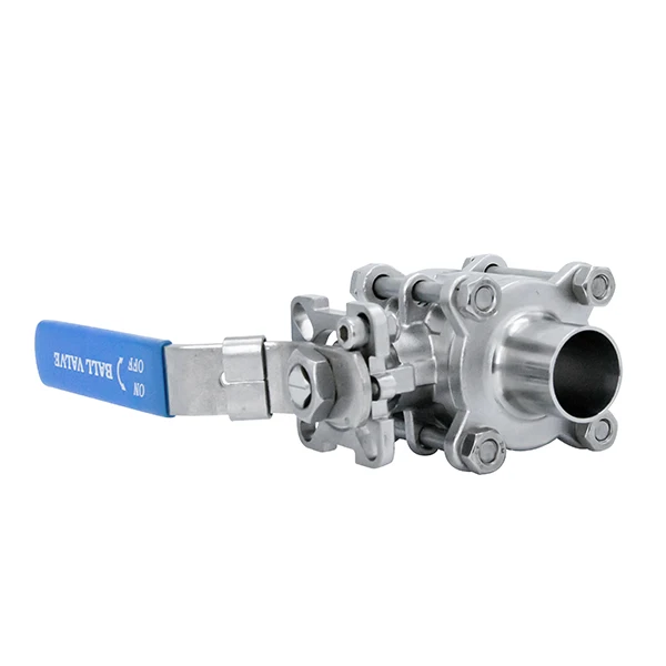 

34MM SS316L DN32 Manually Stainless Steel Three Pieces Price Full Port Butt Welded End Ball Valves with PTFE ket and Handle