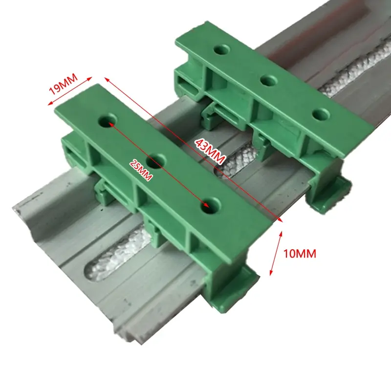 PCB 25mm DIN Rail Mounting Adapter Circuit Board Bracket Holder Carrier Clips