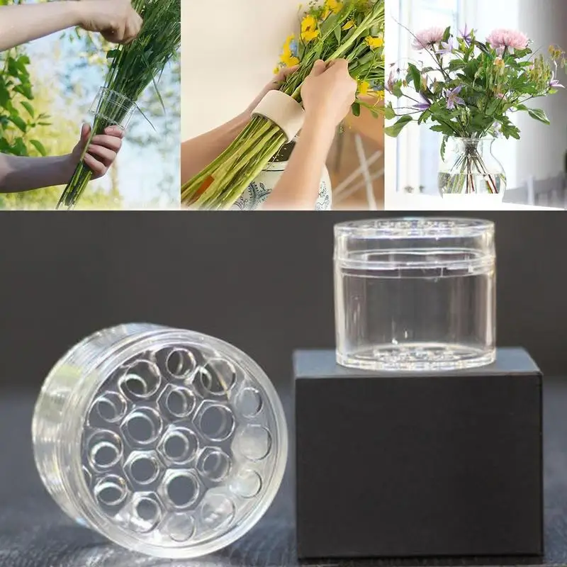 Spiral Ikebana Stem Holder, suporte plástico com pedicéis em forma de espiral, buquê de flores, arranjo floral