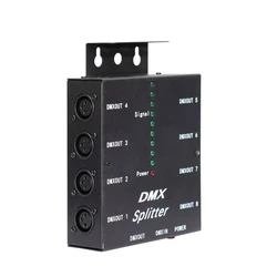 DMX Spillter 8 porte canali isolati amplificatore di distribuzione ottica a 3 pin per DJ discoteca matrimonio DMX effetto di illuminazione scenica
