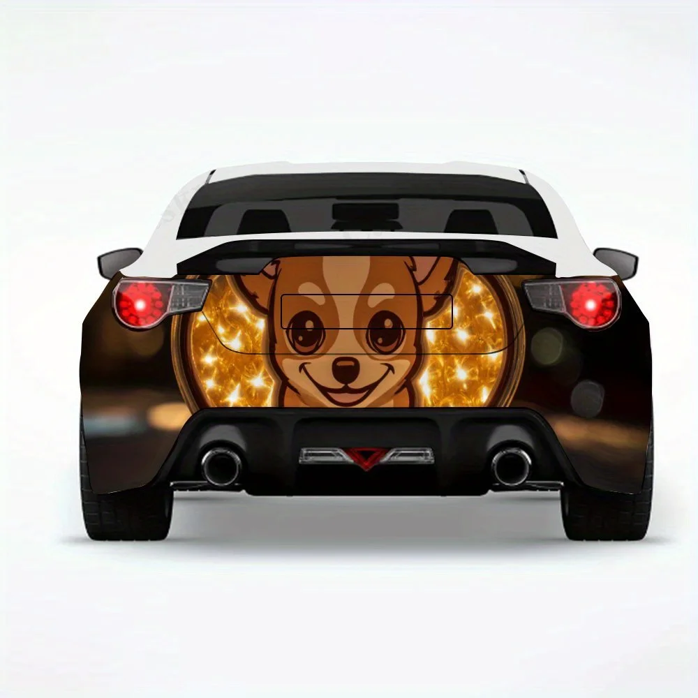 

Smiling Chihuahua Making - Vinyl Decal for Car Rear, Waterproof Self-Adhesive Vinyl Stickers for Vehicle Tail andBumper, Decorat