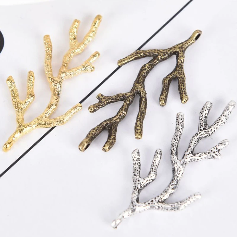 10Pcs/Set Vintage Alloy Material Branch Charm Pendant Jewelry Finding DIY Fashion Jewelry Making Craft Accessaries