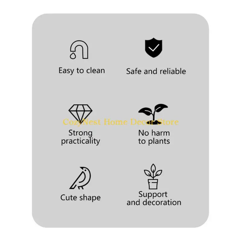 

92MF многоразовая подставка для гидропоники, поддержка растений, ростки, форма птицы, поддержка стебля растения, держатель для