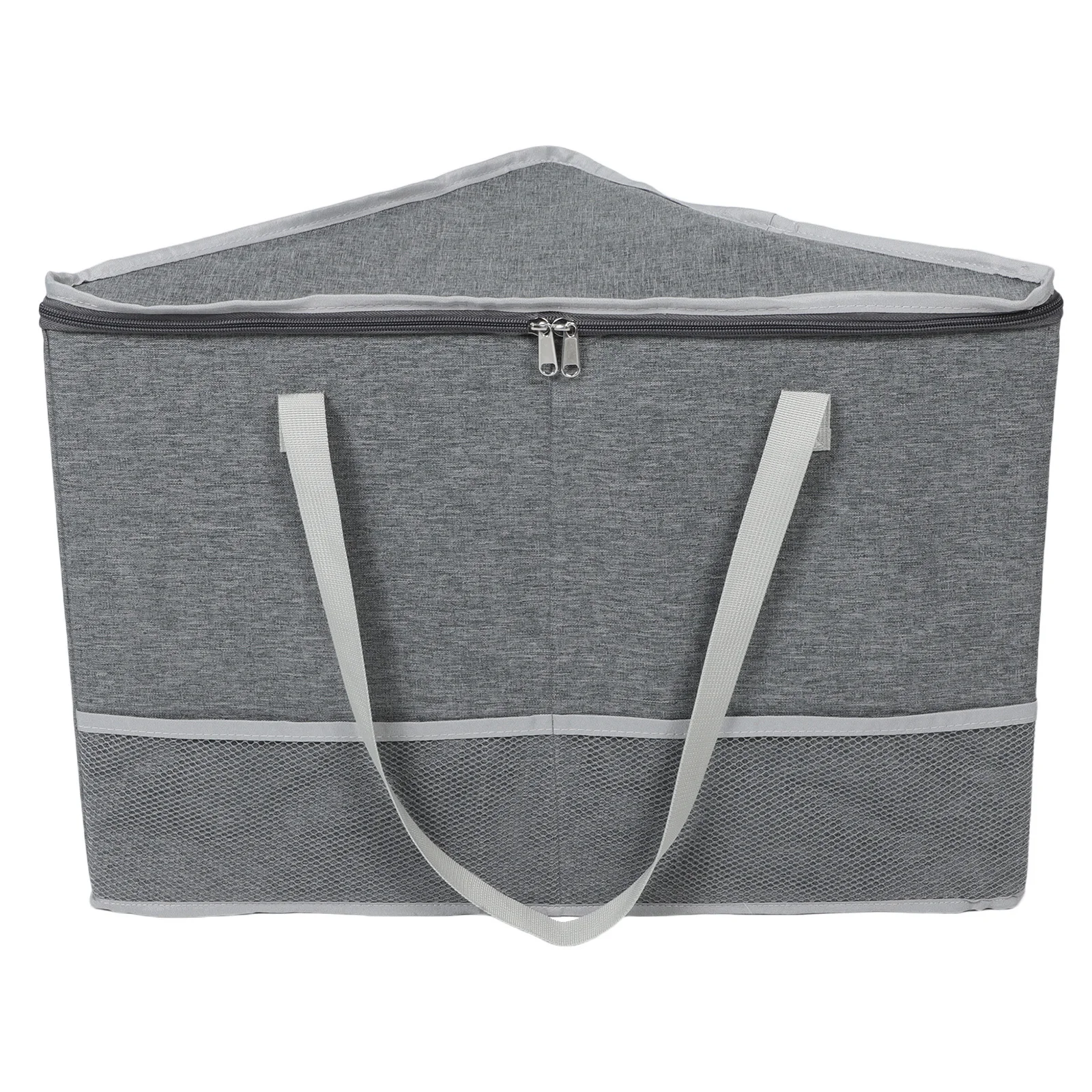 

Laundry Room Hanger Organizer Rigid Triangle Bin Dust Protection Lid Large Capacity Storage for Clothes Hangers Closet Space