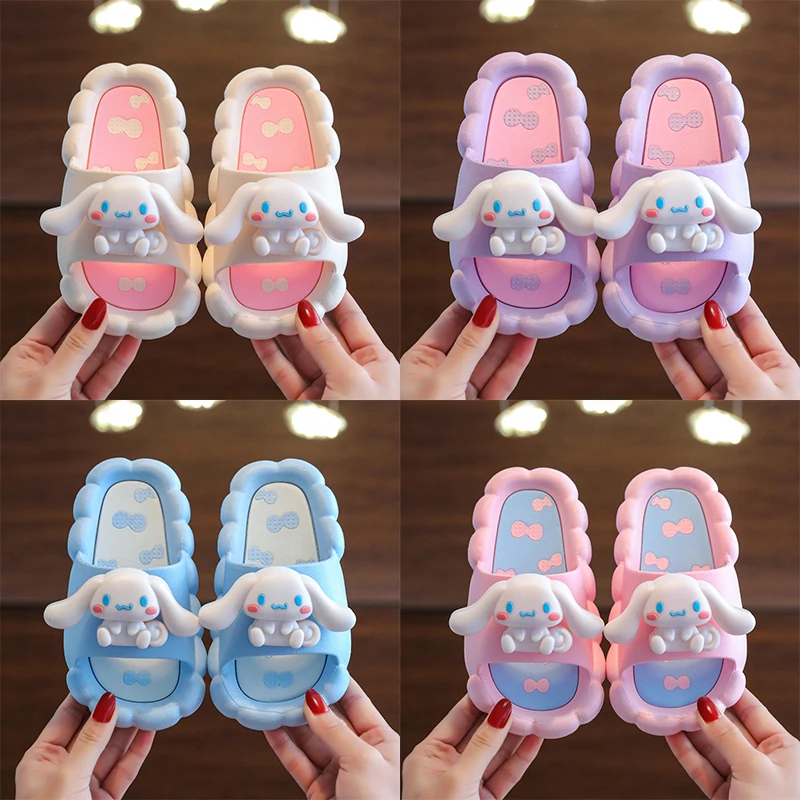 Pantofole per bambini Cinnamoroll Hello Kitty pantofole pantofole imbottite Home Cosplay sandalo ragazze antiscivolo Kawaii Slipper Gift