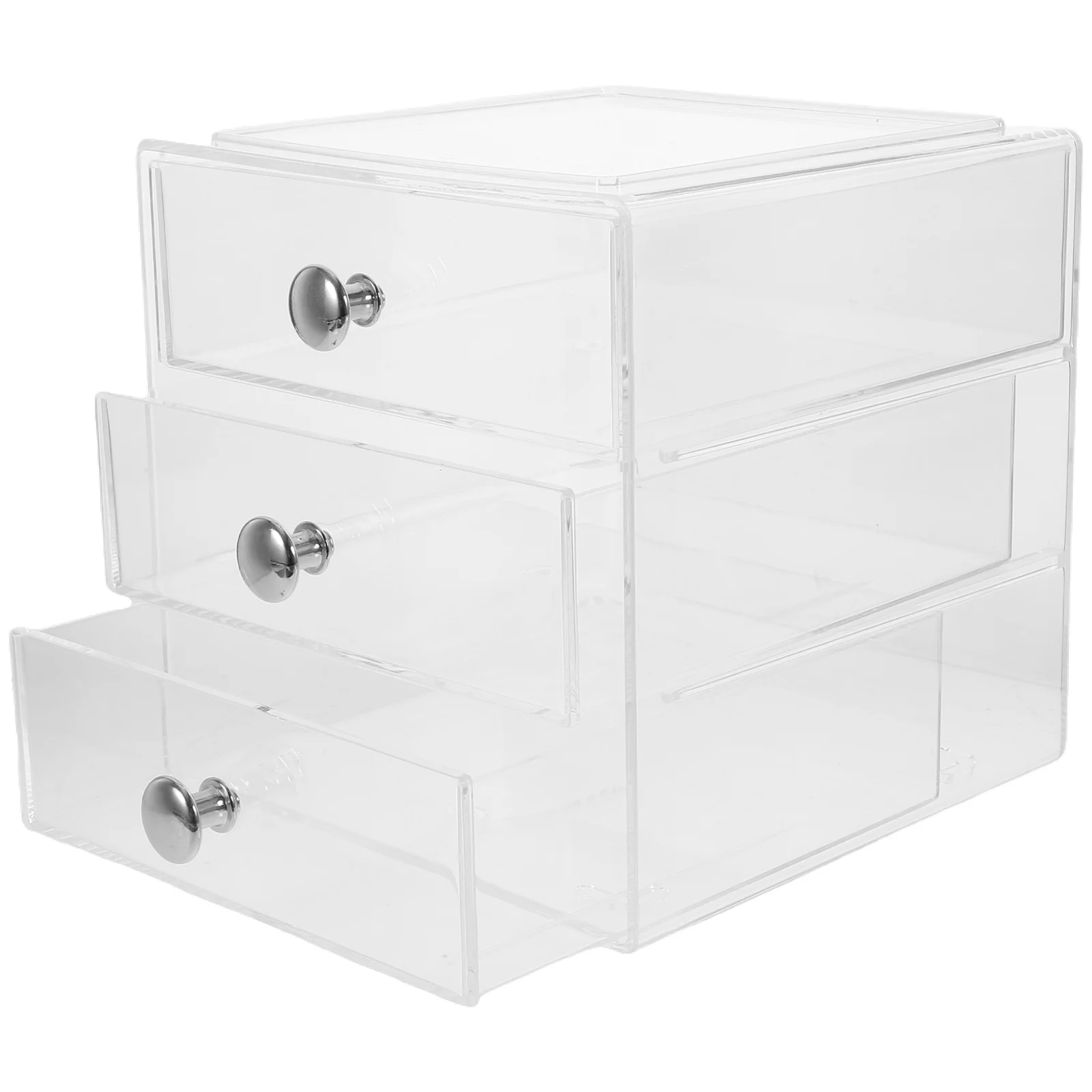 

Drawer Boxes Three-layer Storage Dresser Office Desk Organizer Dressing Table Transparent Acrylic