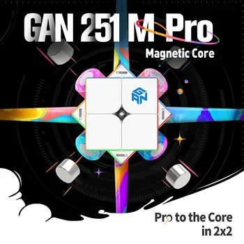 [Picube] GAN251 M Pro Air Bounce 2x2 Magnetic Speed ​​Cube Professional GANCUBE 251 M 2x2x2 Mangetic Cubo Puzzles GAN251 Magic Cubo