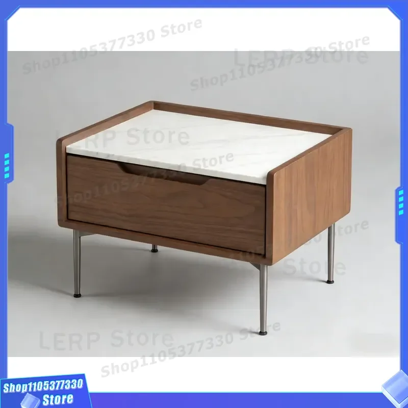 Minimalist Wooden Nightstand with Spacious Drawers Modern Sturdy Bedside Table Eco Friendly Bedroom Furniture for Apartment