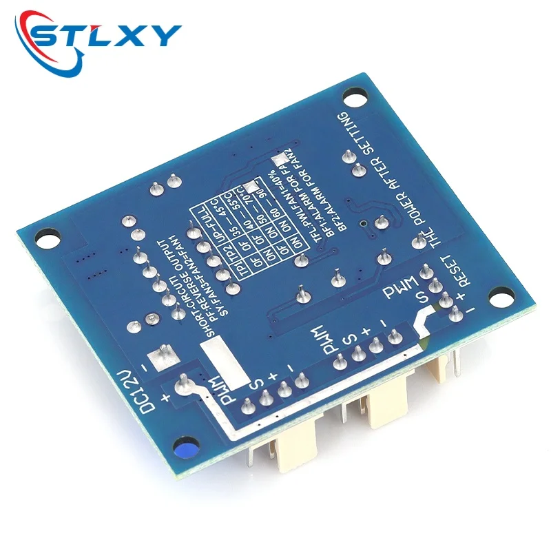 Stlxy 12V 5A PWM PC CPU Fan Temperature Control Speed Controller Board with Probe & Buzzer ﻿