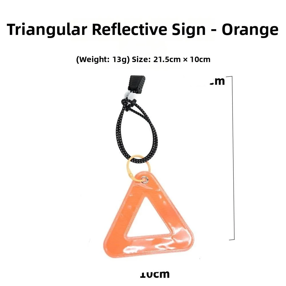 2Colors Outdoor Portable Reflective Signs 10*21.5cm PVC Bicycle Hanging Tag W Elastic Cord For Bike Night Visible Riding Safety