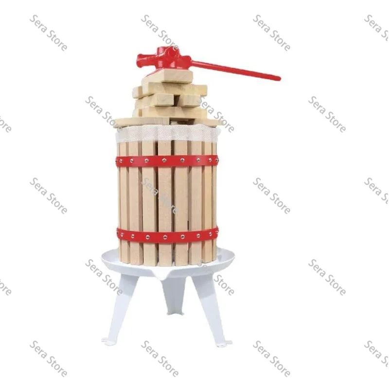 6L 1.6 Gallon Manual Basket Fruit Press Apple Grape Wine Press for Home Winemaking