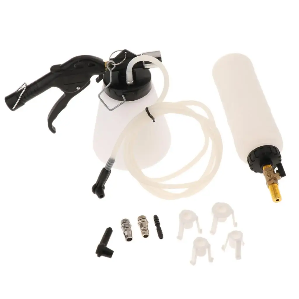 Air Brake Clutch Bleeder Kit ABS Plastic Vacuum Extractor with Brake Fluid Refill Container for Auto Repair and Maintenance