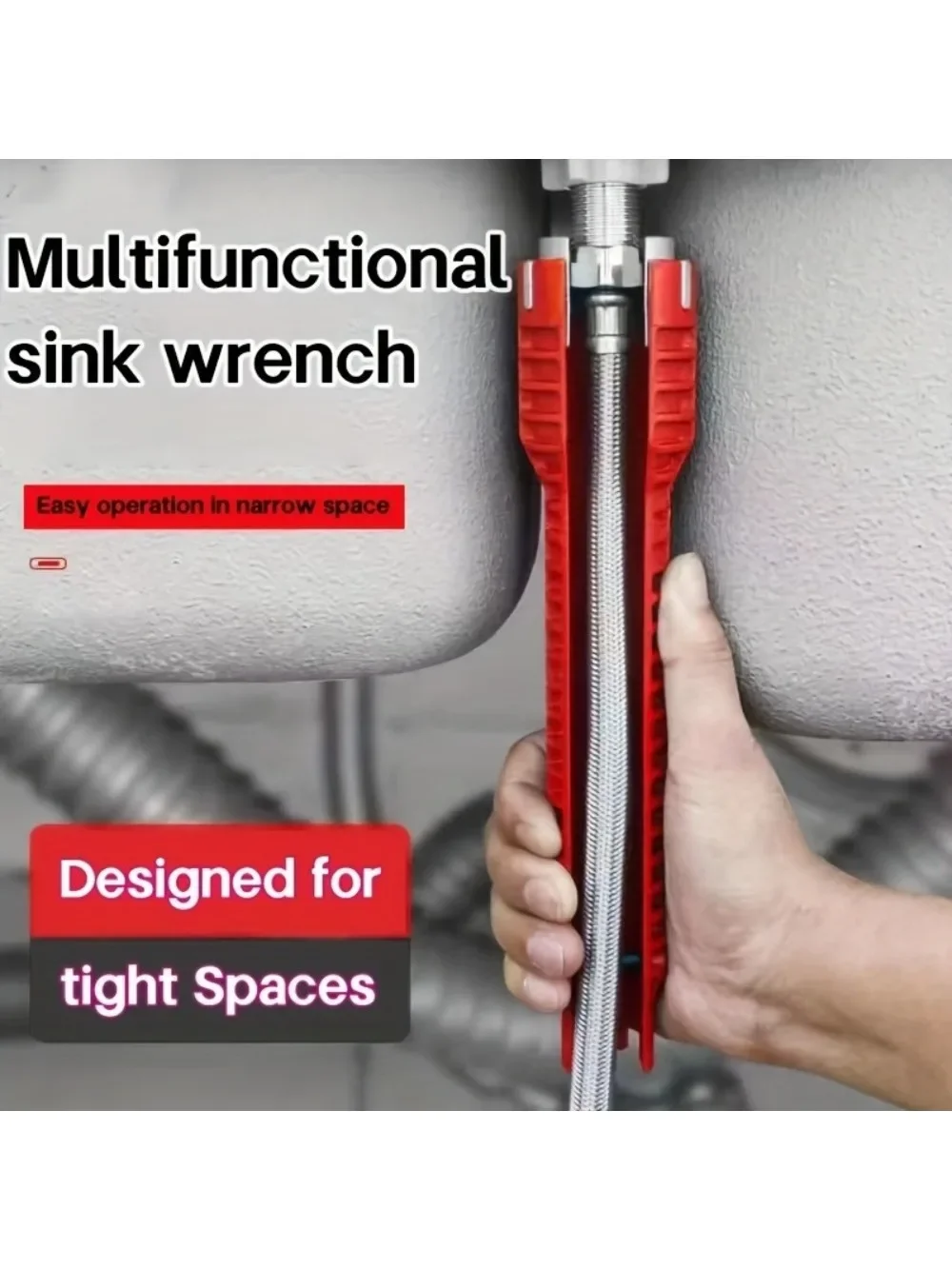 

5 in 1 Sink Repair and Faucet Pipe Tools Sink Wrench Set Adjustable Wrench Set for Home Maintenance