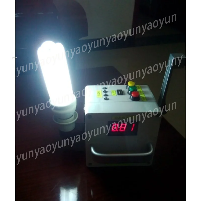 220V Hand Crank Generator, Portable Emergency Power Supply with USB LED Light for Camping Escape Room