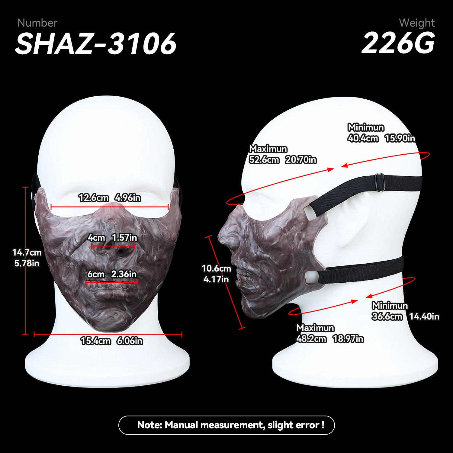 SHAZ Scary Zombie Face Mask, C - Zombie Party Games For Adults ulasan dan harga