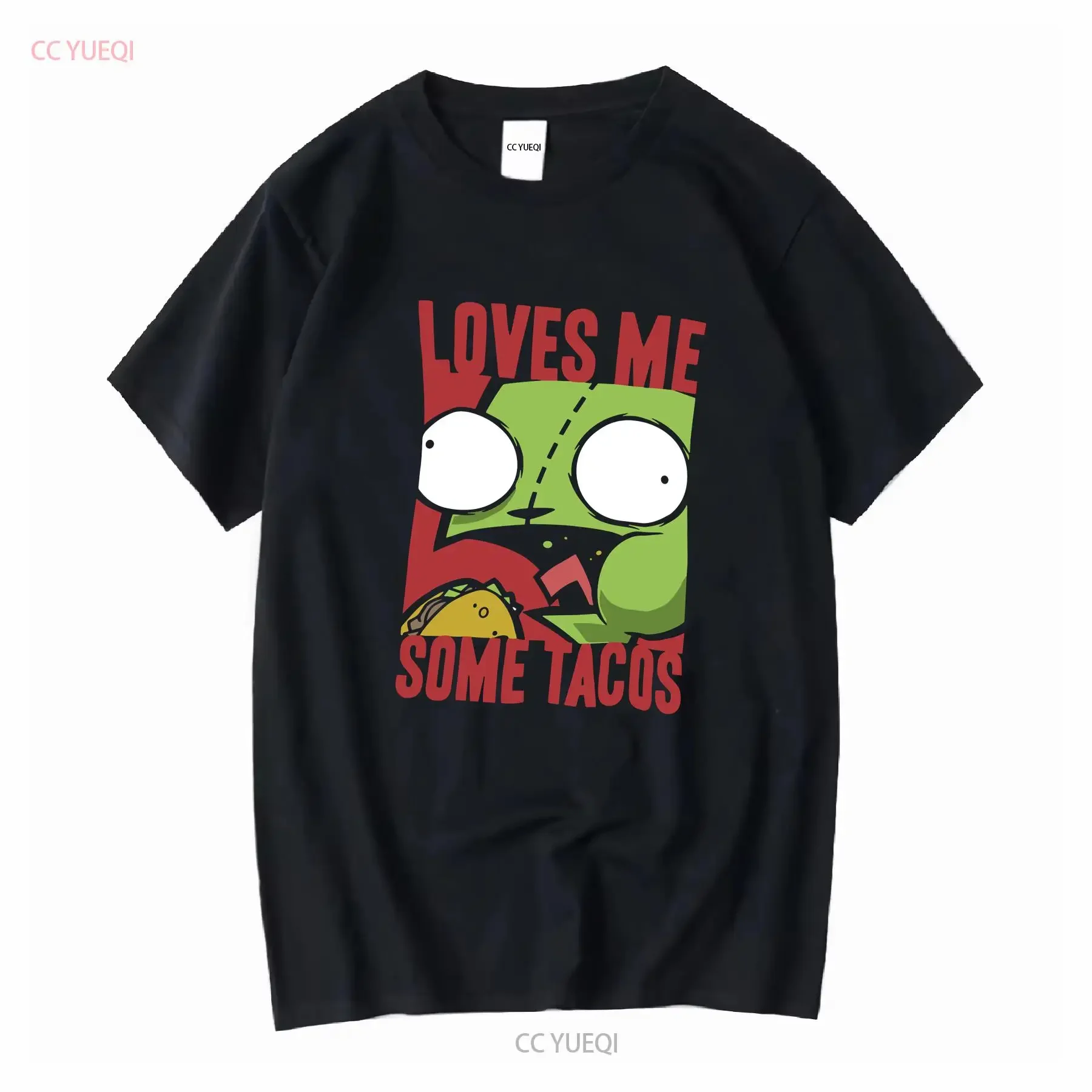 Loves Me Some Tacos Invader Zim Gir shirt Emo Scene Styled T 2000's Vintage Hot Topic long or short sleeves vintage Washed