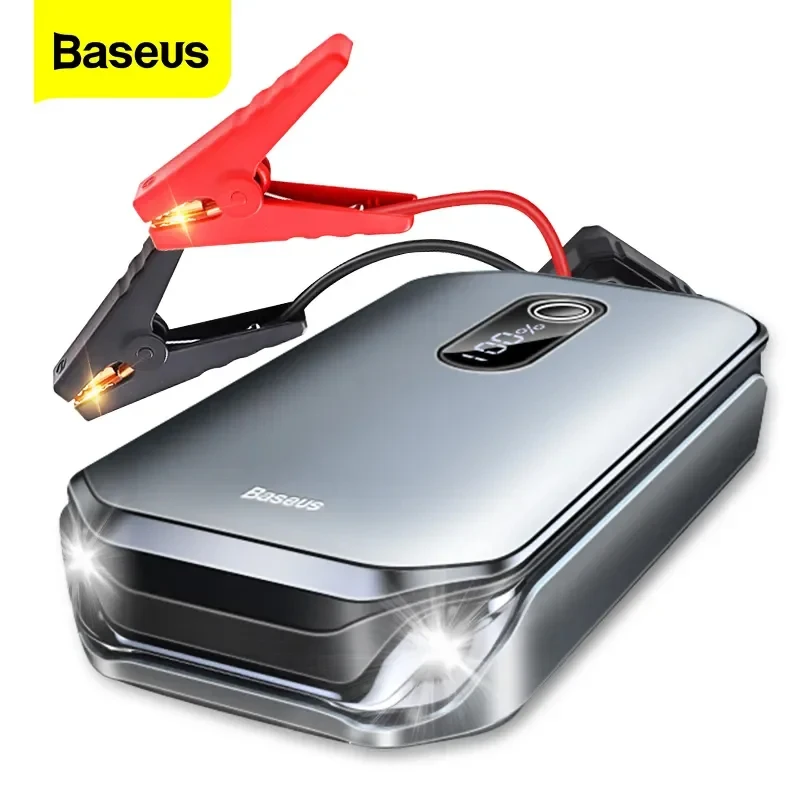 Baseus 12000mAh 자동차 점프 스타터 보조베터리 12V 자동 시작 장치 1000A 자동차 부스터 배터리 긴급 스타터 배터리 자동차 