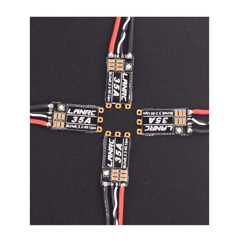 LANRC 35A 45A ESC 2-6S 調整可能な LED BLHeli-S 干渉防止スピードコントローラー高周波 FPV ドローンアクセサリー用
