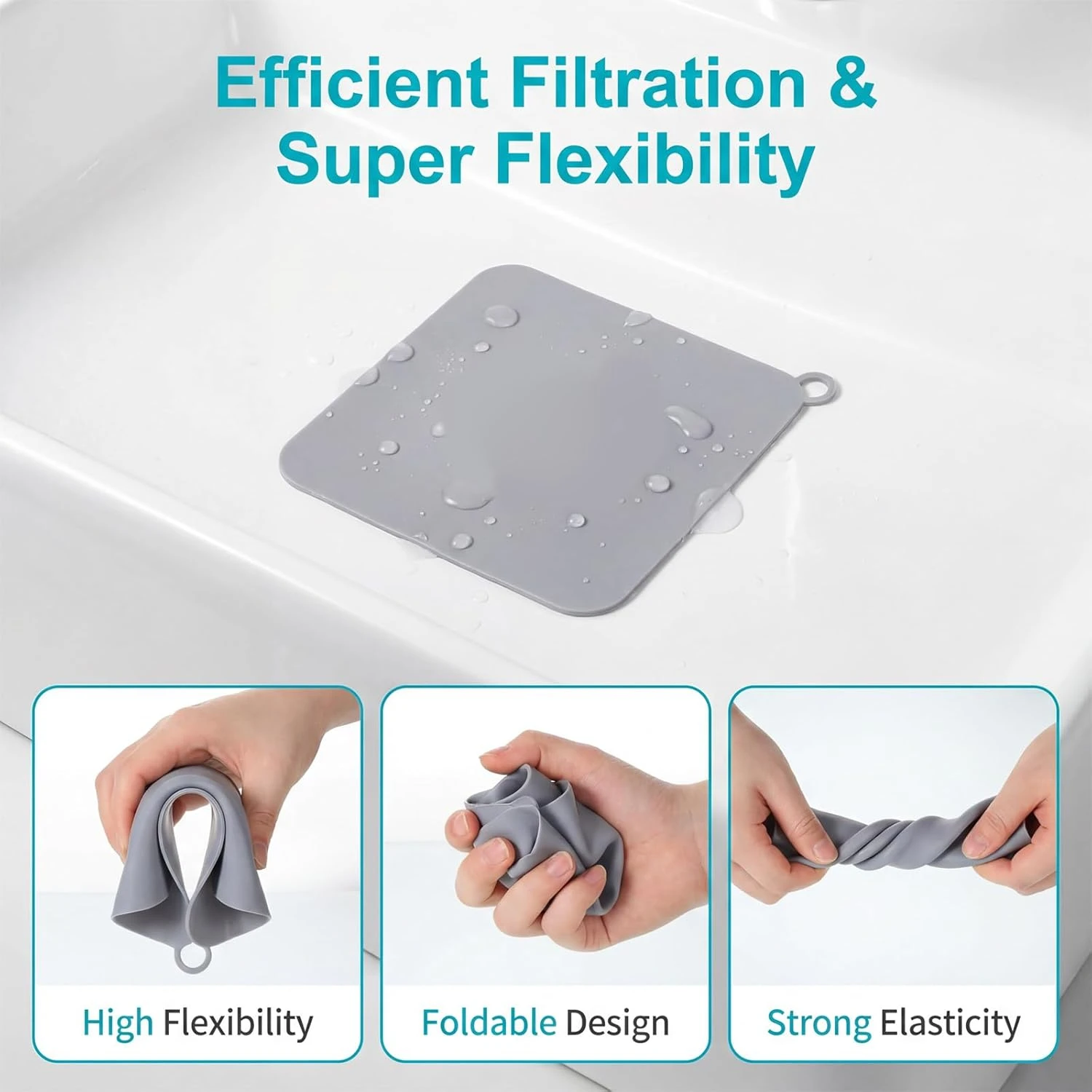 1PC Bathroom Silicone Floor Drain Deodorant Pad Kitchen Sink Filter Anti-smell Sealing Cover Bath Shower Strainer Hair Stopper