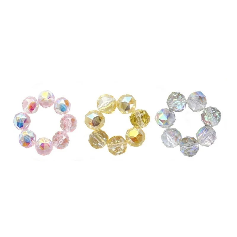Crystal Bead Acupressure Fidget Ring Sensory Finger Roller Toy Stress Anxiety Relief for Adults Autism Portable Hand Massage Toy