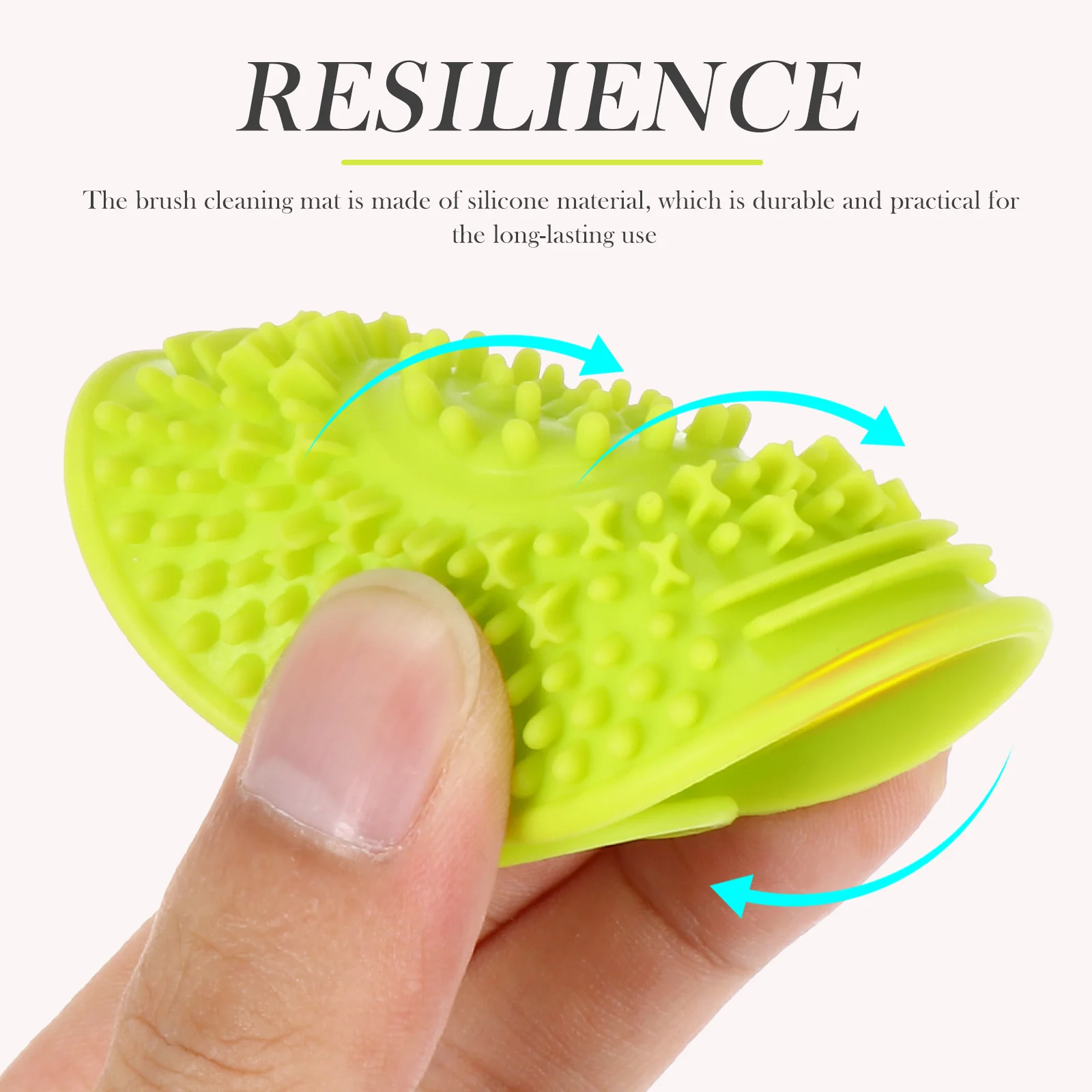 

3pcs Silicone Brush Pad Deep Scrub Grooves For Home Salon Use Beauty Tool Brush Beauty Cleaning Mat Cleaning Mat