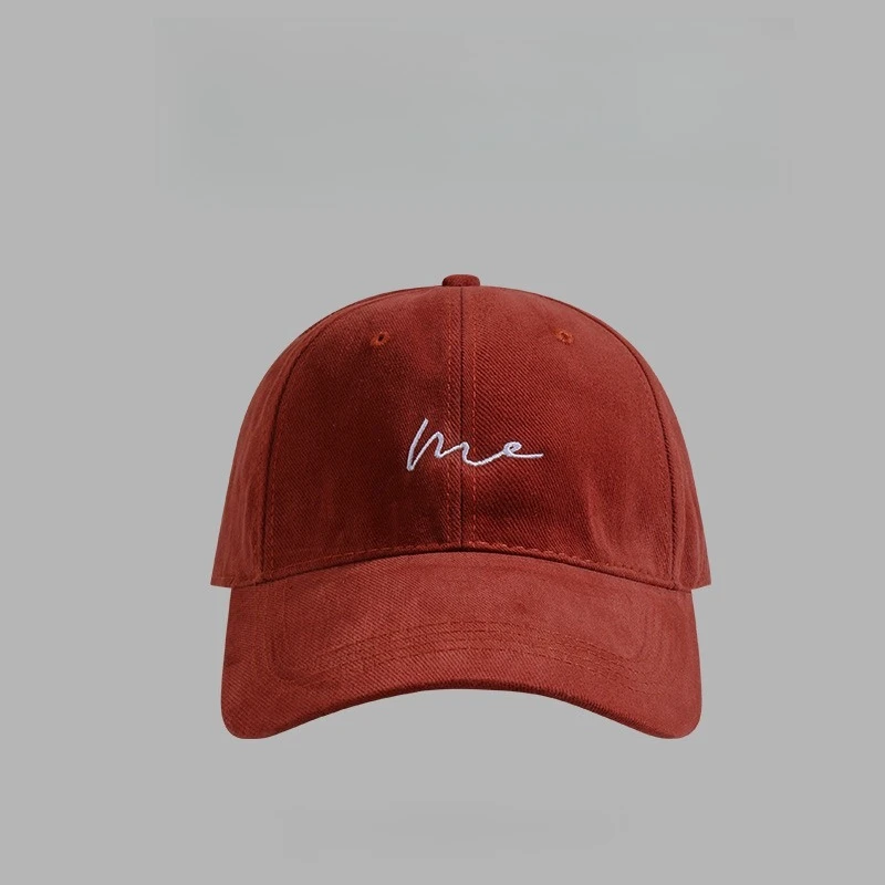 Berretto da baseball dimagrante per donna uomo testa grande taglia regolabile stile coreano giapponese lettera ricamo cappello da papà moda unisex