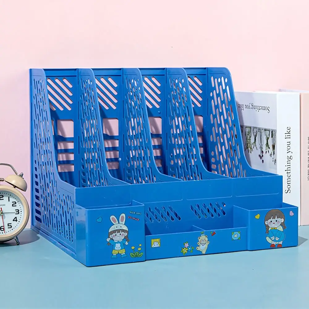 

1Pcs Large Capacity Desktop File Rack A4 Document Certificates Thickened File Holder Tray Plastic Multi-layer