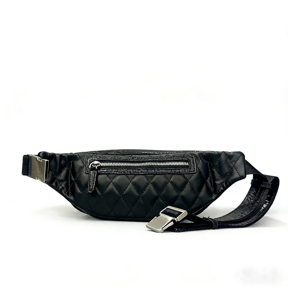 Authentic crocodile leather belt bag one-shoulder cross-body bag casual outdoor sports mobile phone bag view 4