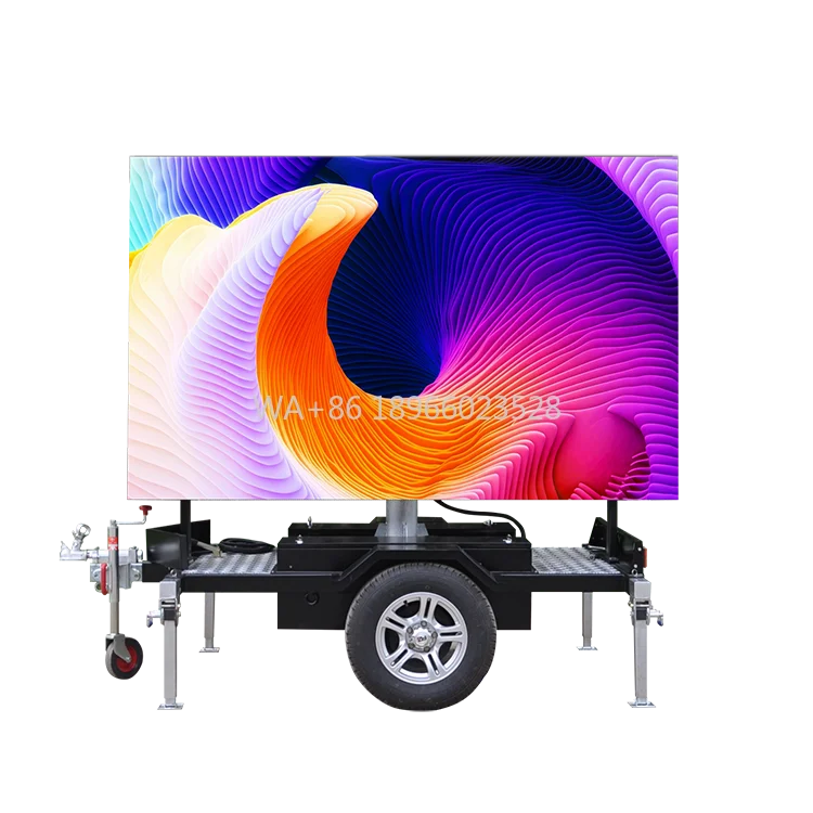 P5 التوصيل والتشغيل مقطورة المحمول LED 6 مللي متر بكسل الملعب IP65 تبديد الحرارة الإعلان شاشة LED لفيديو الوسائط في الهواء الطلق ل #1
