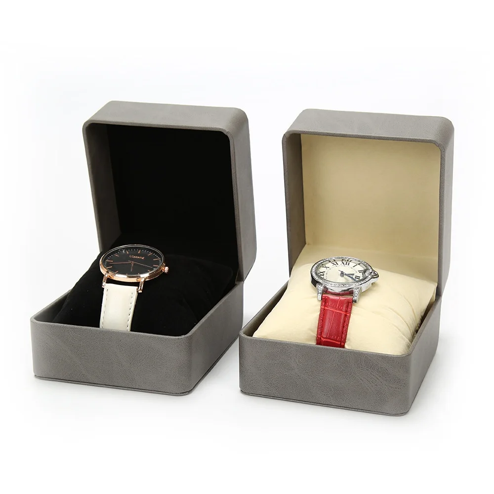 

Коробка для часов из искусственной кожи, чехол для хранения наручных часов с подушкой, держатель для дисплея часов, подарочный органайзер для ювелирных изделий, коробка для женщин и мужчин