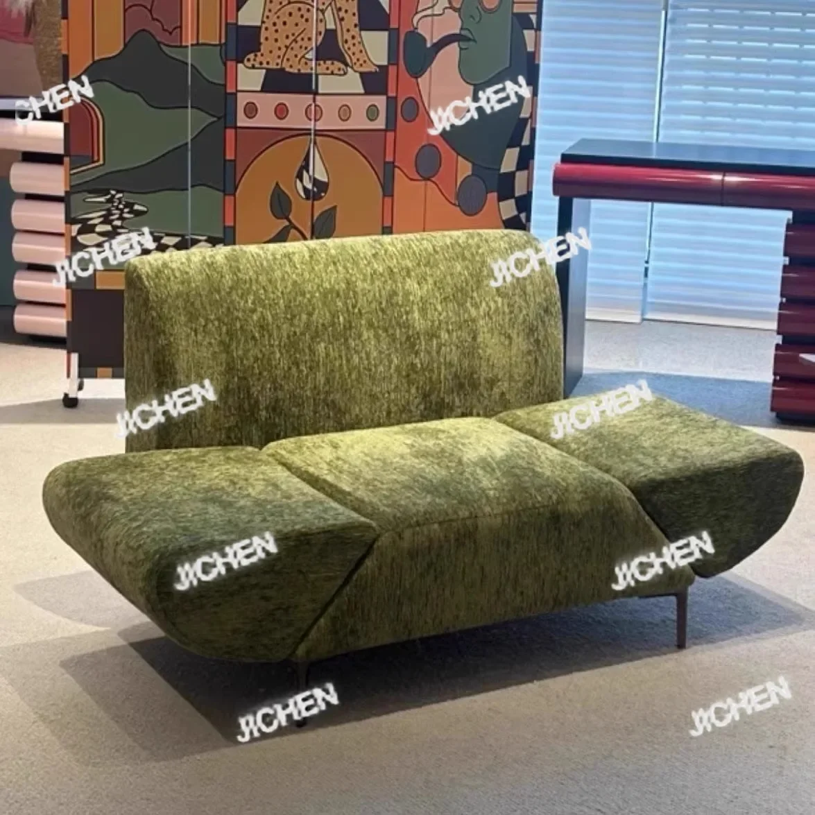 

Neu versandte Artike Leisure Sofa Chair Rotatable Armrest Antique Single Casual Fabric Sofa Chair gho