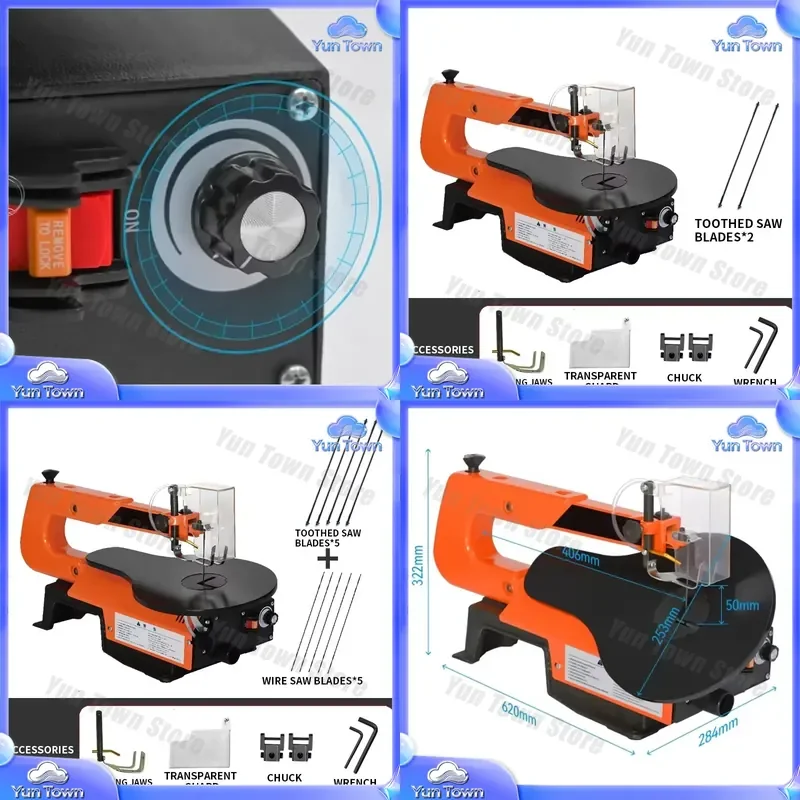 for Bench-Top Scroll Saw for Electric Band  for Woodworking Jigsaw for Small Carving Saw for Reciprocating Scroll Saw for