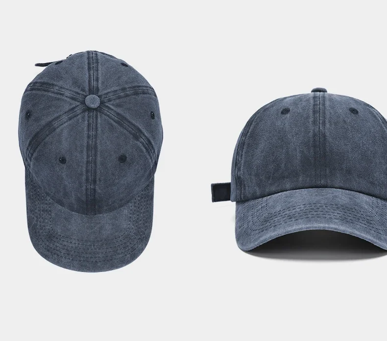 Baseball Kappe Gewaschen Baumwolle Männer Frauen Snapback Hut Vintage Hip Hop Caps Einfarbig Papa Hut Knochen Casquette Outdoor Casual Sport – Detail 9