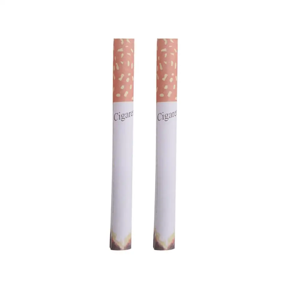 2 Pcs Funny Fake Smoking Cigarettes Lint End Practical Jokes Trick Prank Toy Halloween Props Prank Novelty Trick April Fool\'s