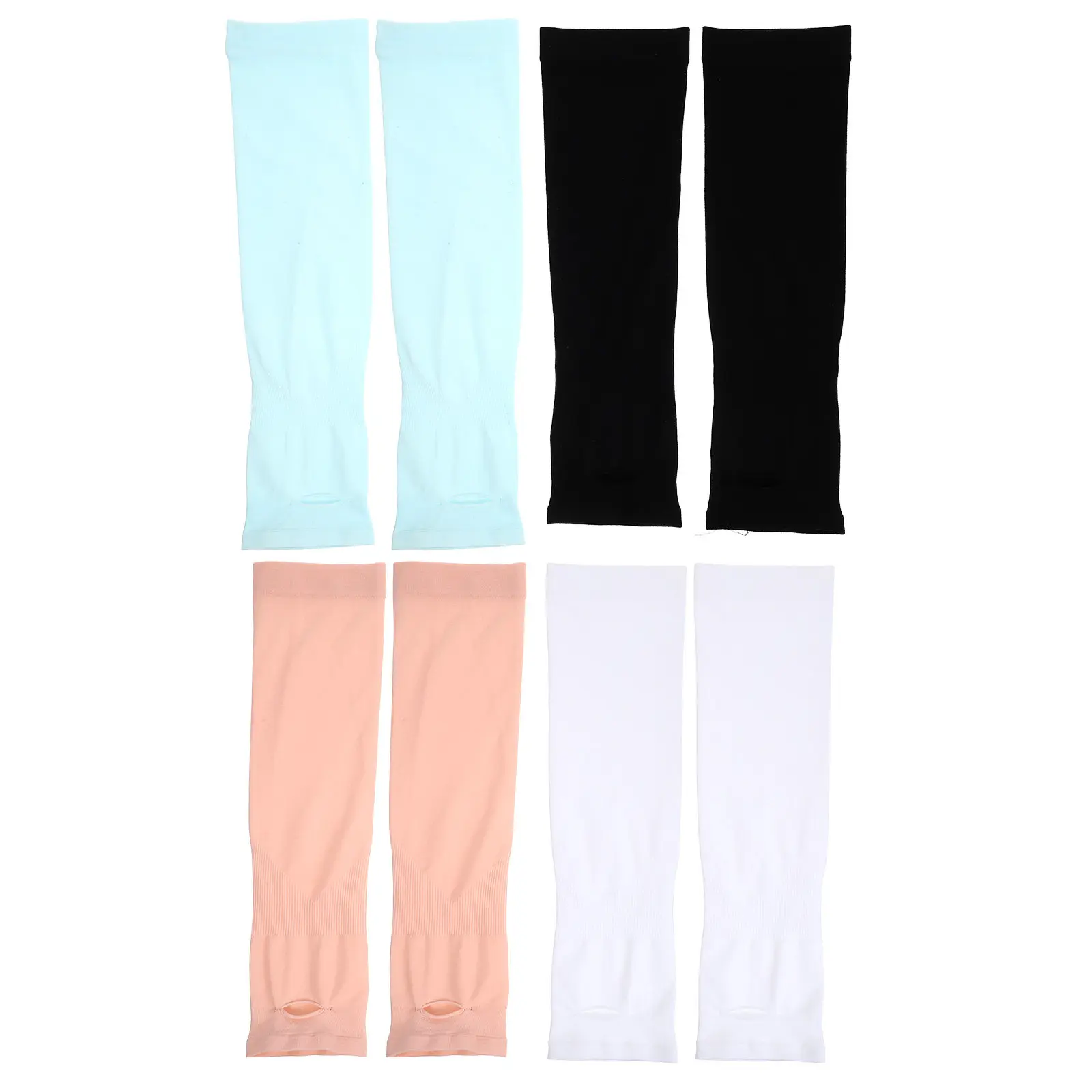 

4Pairs Kids Cooling Arm Sleeves Sun Protective Ice Silk Sleeves for Summer Outdoor Activities Breathable Lightweight Soft