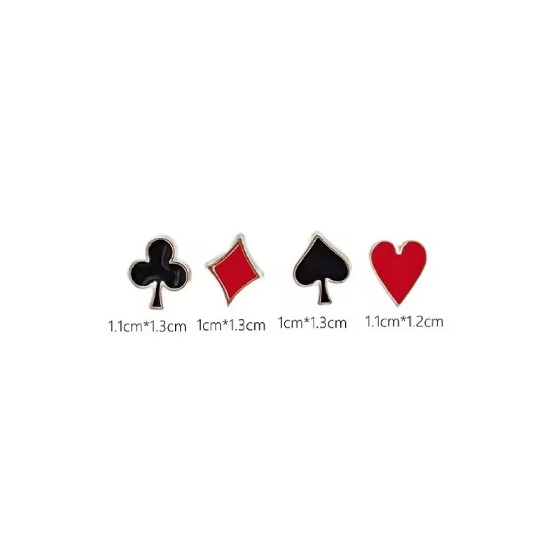 Playing Card Shirts Collar Pins Metal Badges Spilla Brooches Clothing Backpacks Personalized Diy Trendy Decorative Accessories