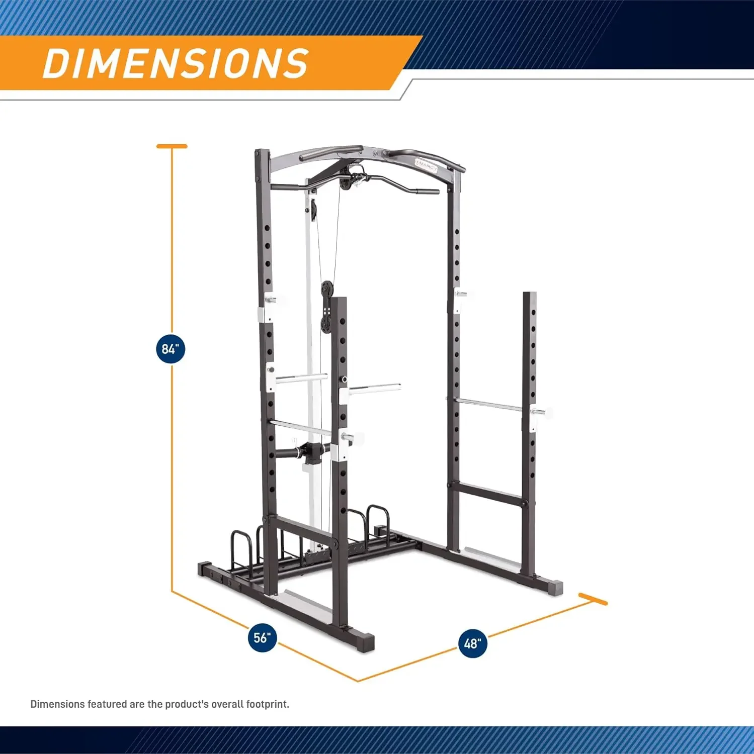 Home Gym Cage System Workout Station for Weightlifting, Bodybuilding and Strength Training MWM-7041