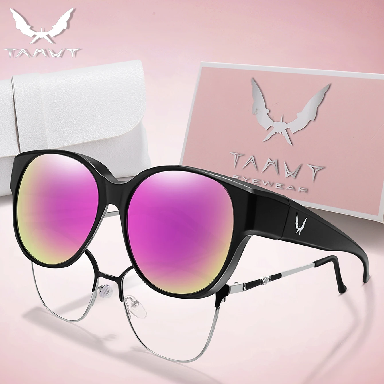 Fashion Over Sunglasses for Myopia Population Matching Multiple Frame UV Protection for Outdoor Sports Hiking Fishing Cycling
