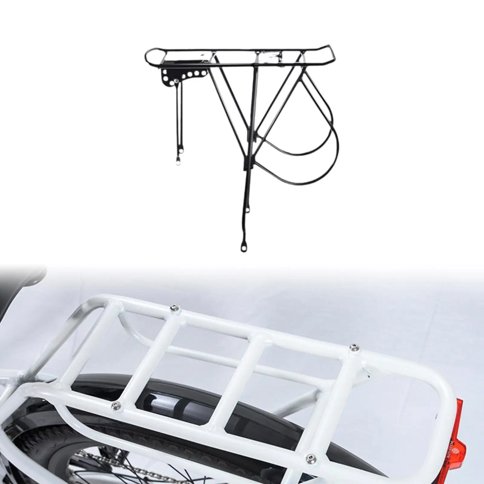 Rear Bicycle Rack Cycling Equipment Pannier Rack Carrier Rack for Folding Bike, Outdoor