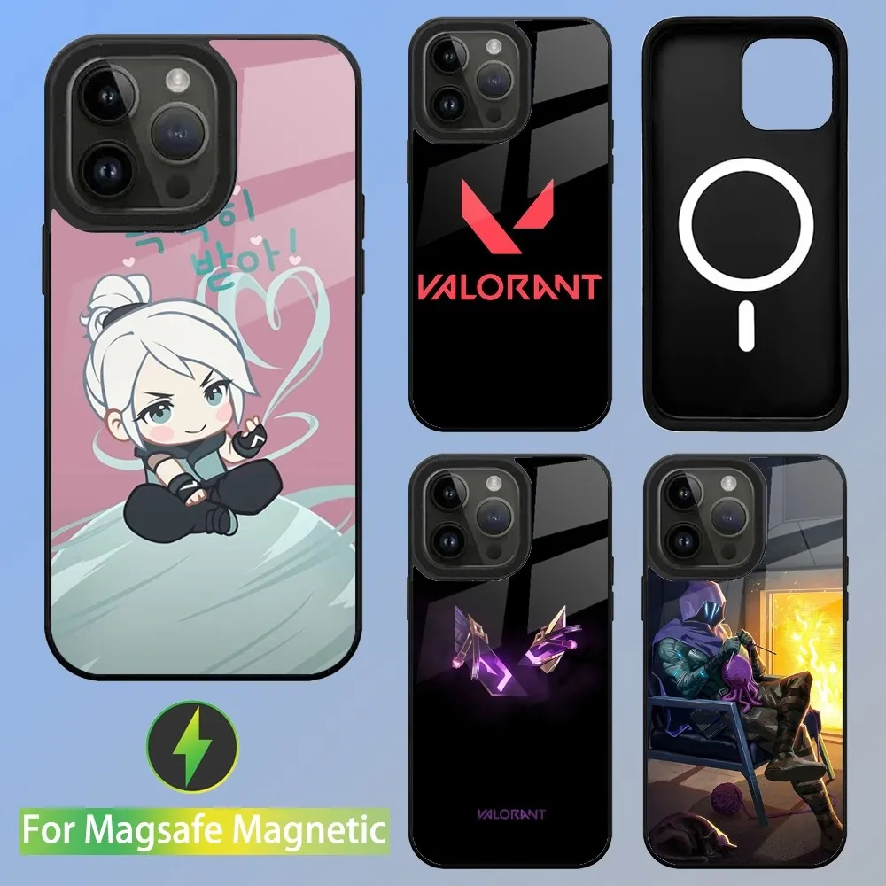 Valorant Game Phone Case für iPhone 15,14,13,12,11, plus, Pro,Max Mini Magsafe magnetisches