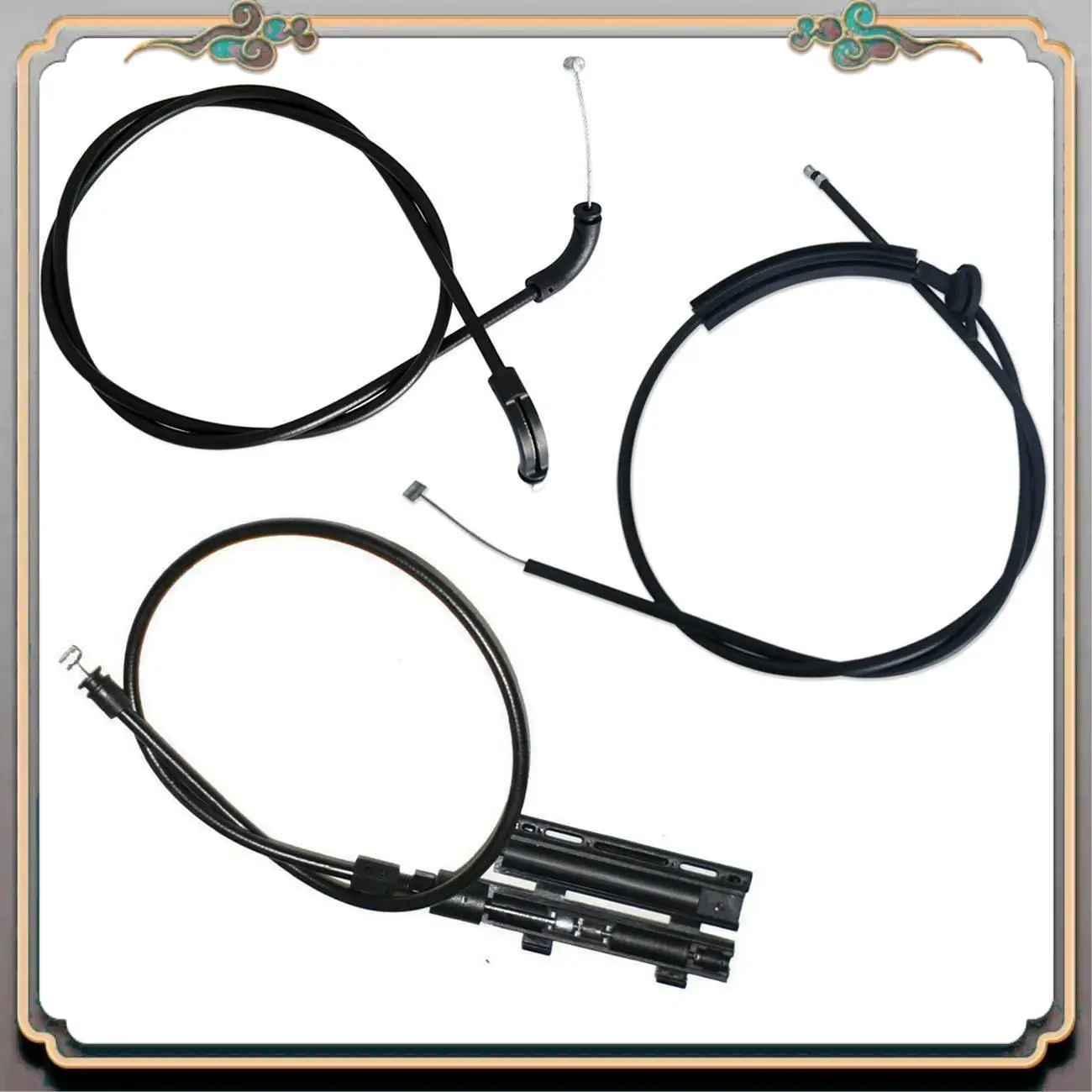 Reliable-3PCS Engine Hood Release Cable Bowden Cable Kit For BMW E65 E66 7Er 51237197474