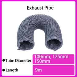 1PC 100mm/125mm/150mm Nylon Cloth Duct High Temperature Ventilation Pipe Steel Wire Hose Flexible Ventilation Pipe