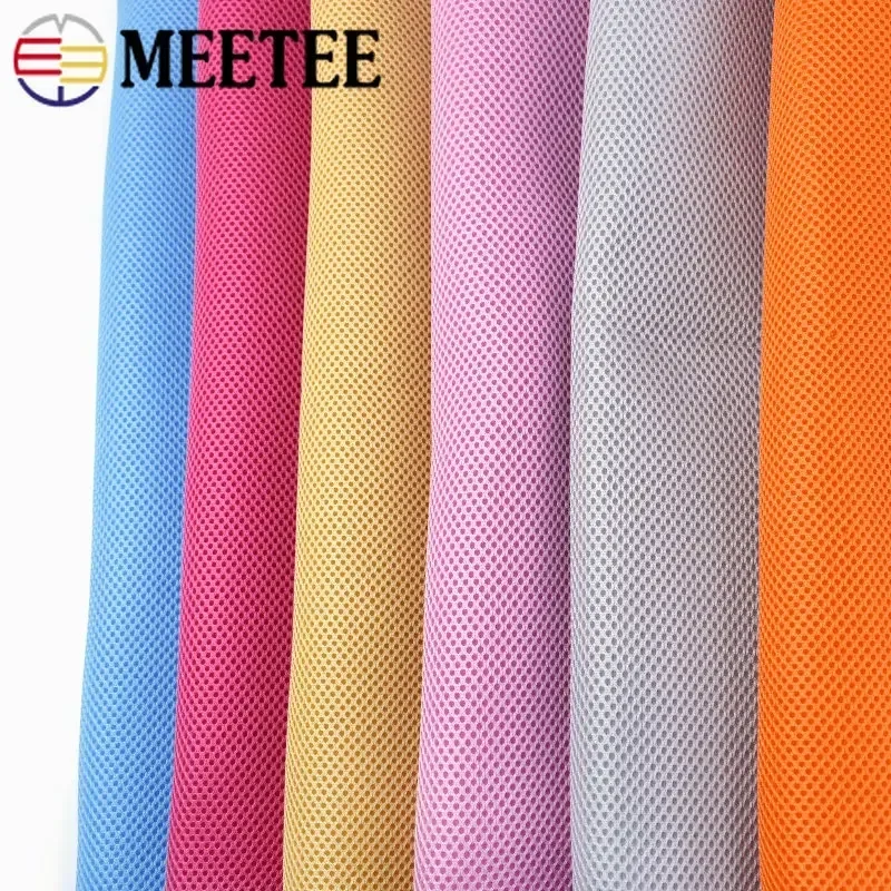 Meetee 100*150cm 3D Thickened 3 Layer Sandwich Mesh Fabric for Seat Cover Breathable Sport Shoes Bags Sofa Cloth Material