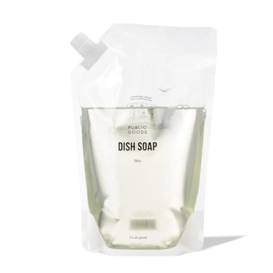 

Public Goods Natural Dish Soap Kitchen Soap Plant-Based and Vegan Friendly Clear Dish Detergent Liquid Concentrated Made in USA