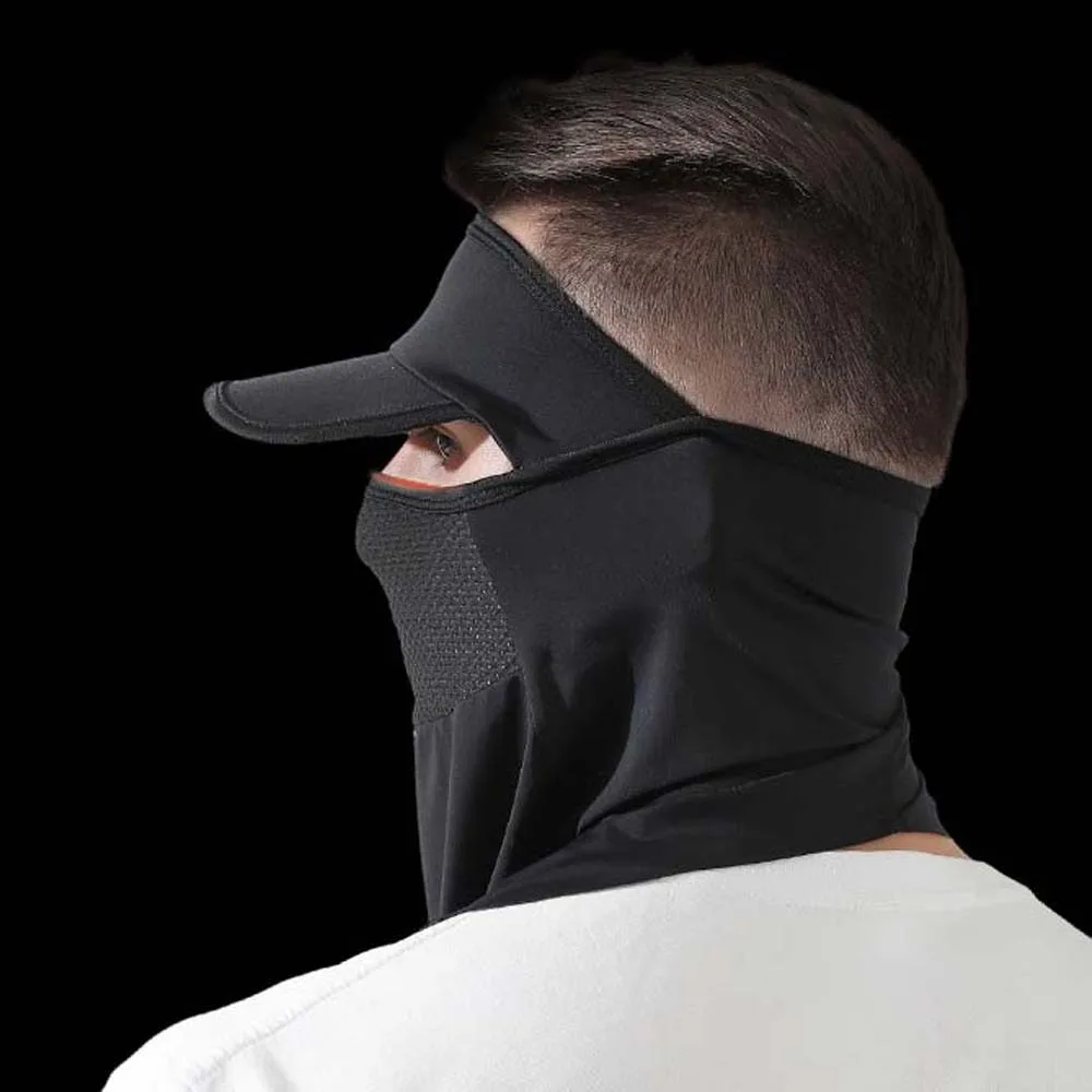 

Breathable Ice Silk Mask Elastic Quick Drying Summer Sunshade Shawl Tube Scarf Polyester Men Sunscreen Veil Windproof