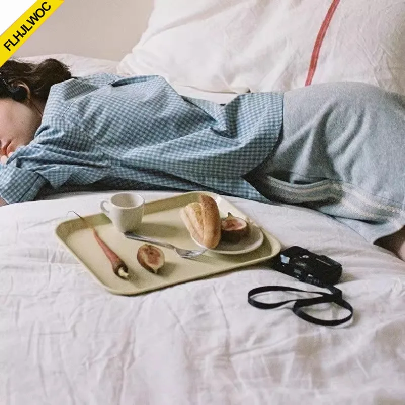 Hot Sales Katoen Blends Tops Blouses Nieuwe 2023 Lente Nieuwjaar Meisjes Preppy Stijl Losse Vriendje Ontwerp Knop Blauwe Geruite Shirts